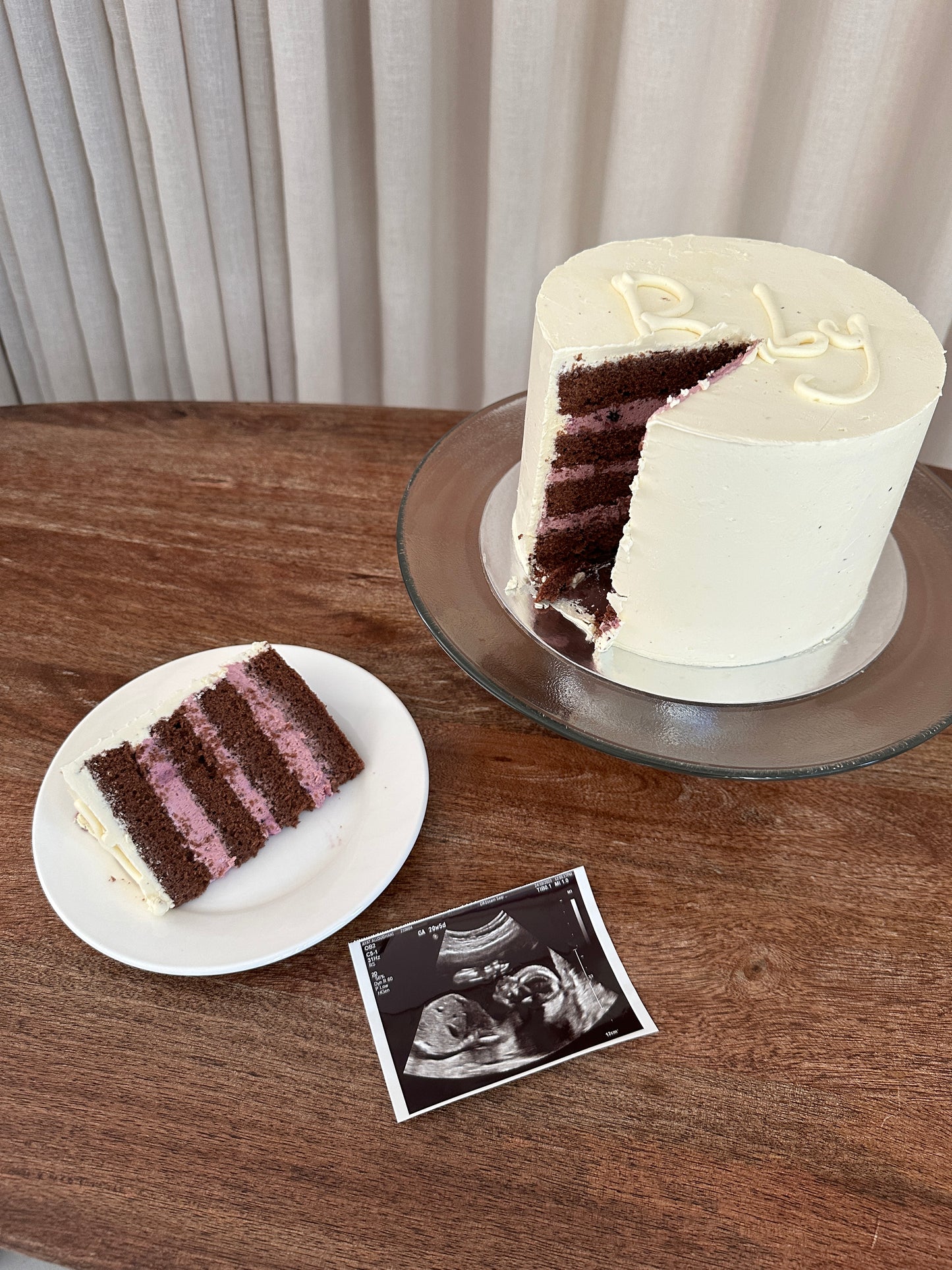 Gender reveal cake