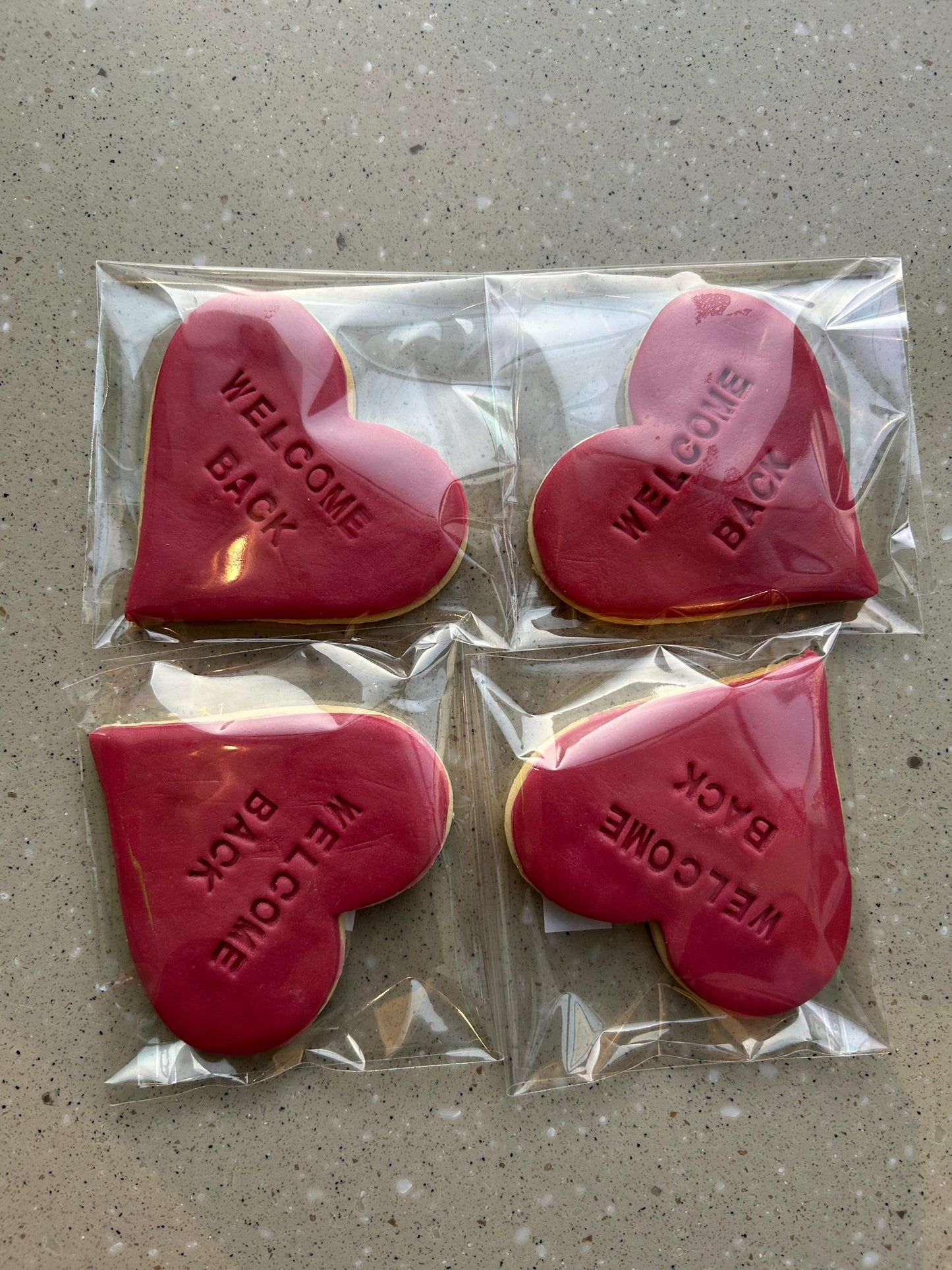 Heart shaped cookies customizable