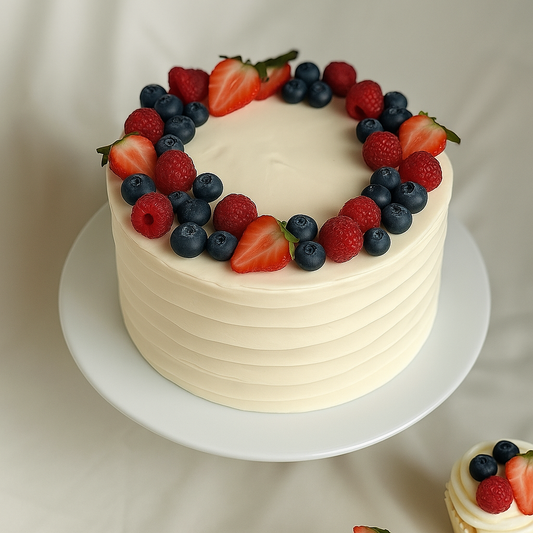 Fresh Berry Vanilla Cake