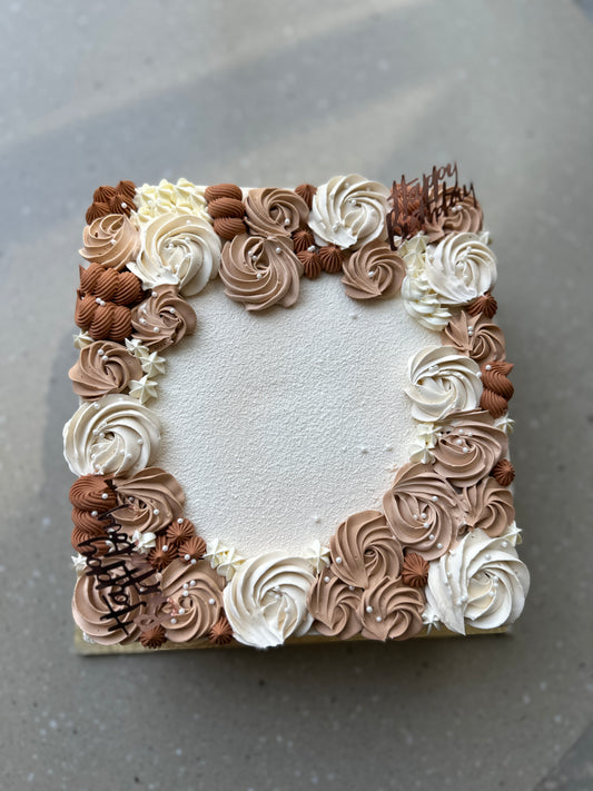Square floral cake