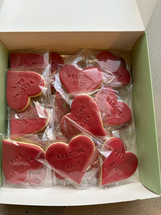 Heart shaped cookies customizable